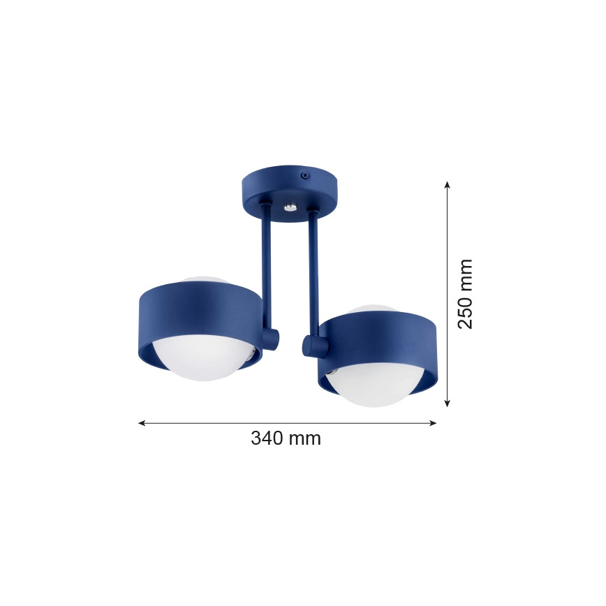 Argon 7090 - Candelabro suspenso MASSIMO PLUS 2xG9/6W/230V azul