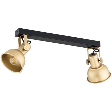 Argon 7144 - Foco LENORA 2xE14/7W/230V dourada/preto