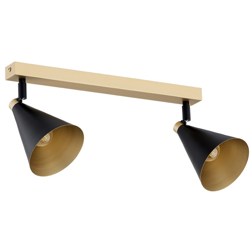 Argon 7147 - Foco LUCINDA 2xE14/7W/230V preto/dourada