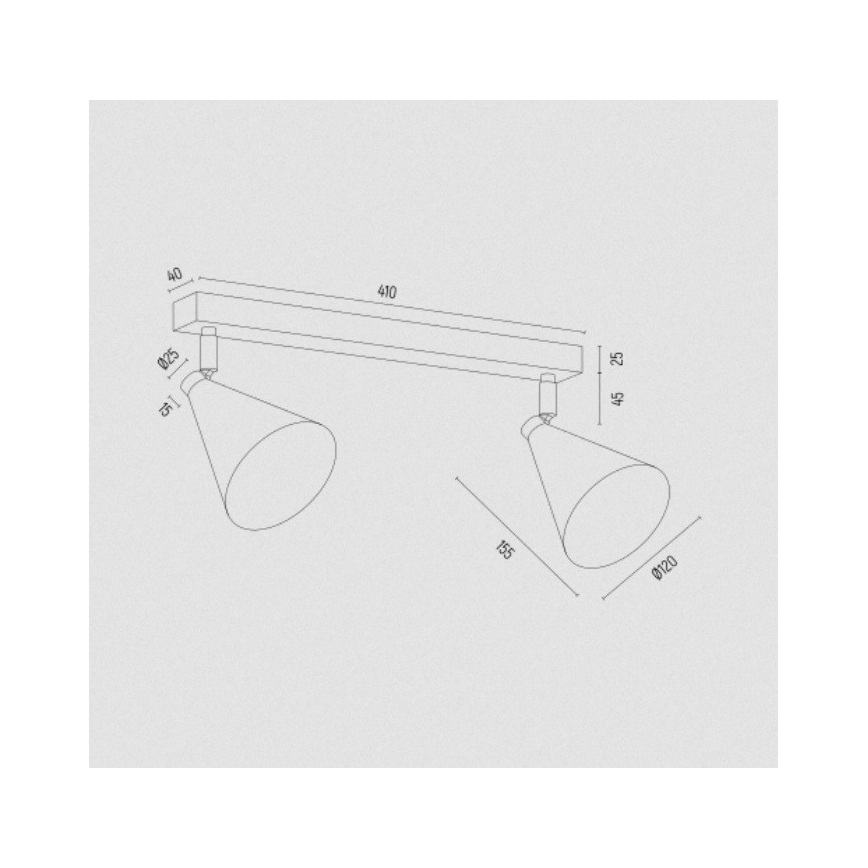 Argon 7148 - Foco LUCINDA 2xE14/7W/230V verde