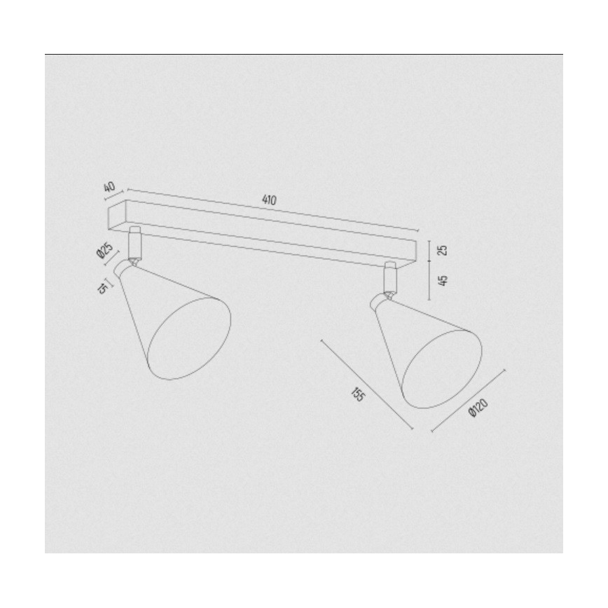 Argon 7149 - Foco LUCINDA 2xE14/7W/230V dourada