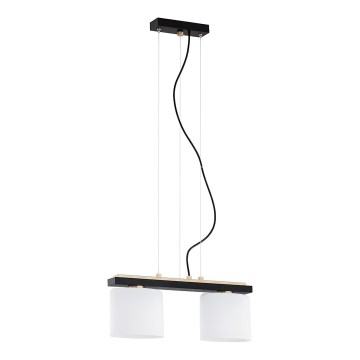 Argon 7164 - Candelabro suspenso CANOA 2xE27/15W/230V preto