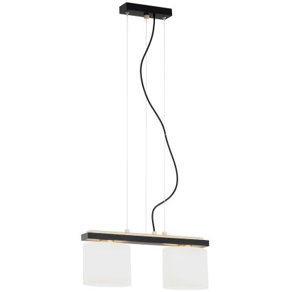 Argon 7164 - Candelabro suspenso CANOA 2xE27/15W/230V preto