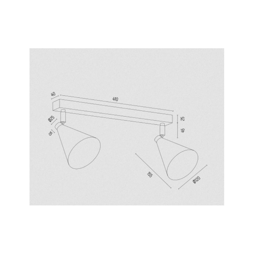 Argon 7170 - Foco LUCINDA 2xE14/7W/230V preto