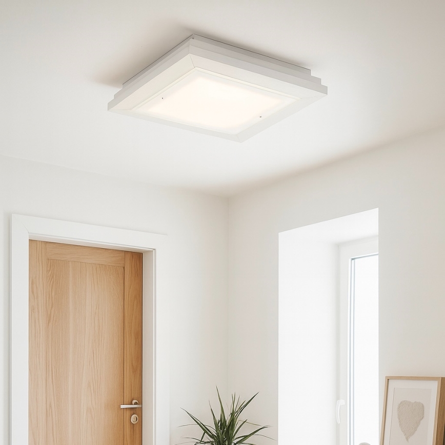 Argon 7266 - Candeeiro de teto TABOR 2xE27/15W/230V 32x32 cm branco