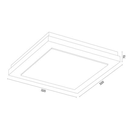 Argon 7268 - Candeeiro de teto TABOR 2xE27/15W/230V 32x32 cm terracota