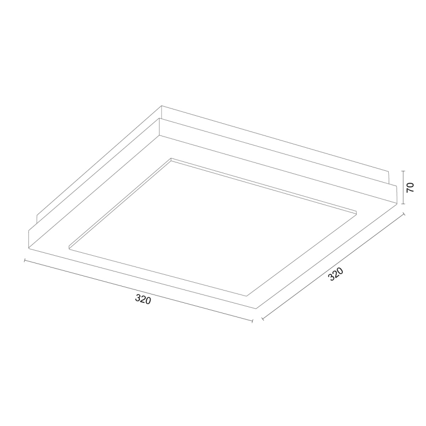 Argon 7268 - Candeeiro de teto TABOR 2xE27/15W/230V 32x32 cm terracota