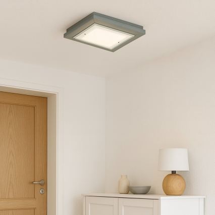 Argon 7269 - Luminária de teto TABOR 2xE27/15W/230V 32x32 cm cinzenta