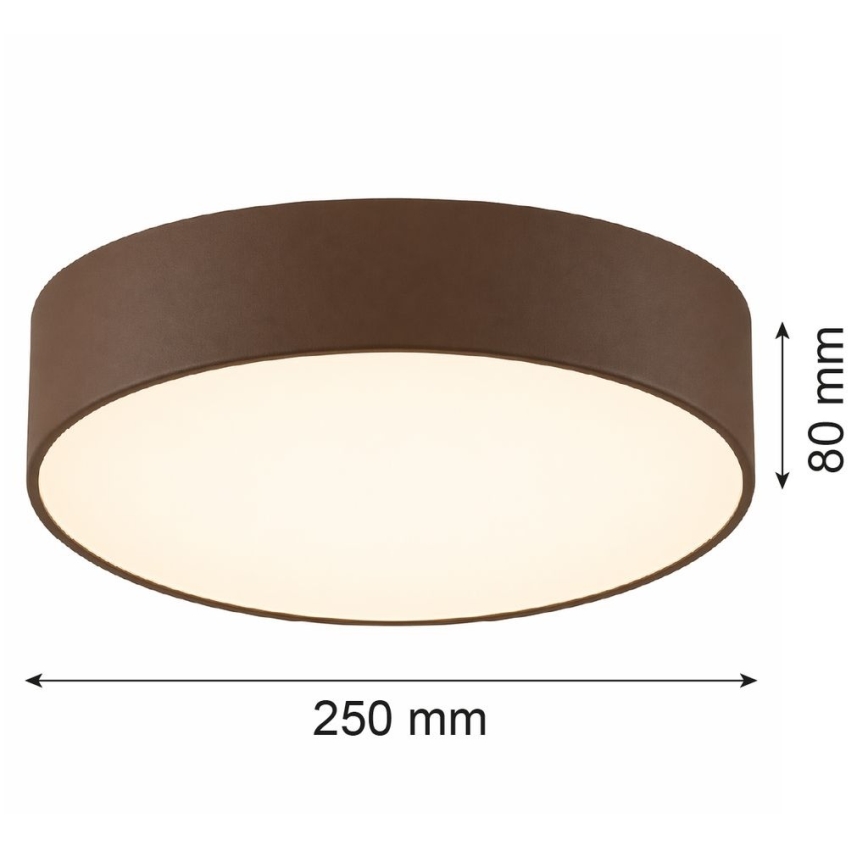 Argon 7295 - Candeeiro de tecto DARLINGOS 2xE27/15W/230V Ø 25 cm castanho