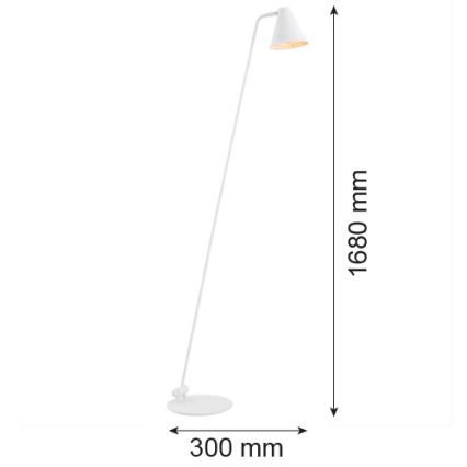 Argon 8001 - Candeeiro de chão AVALONE 1xE27/15W/230V branco