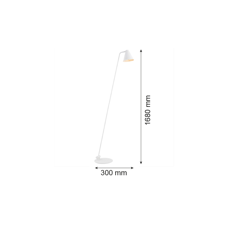 Argon 8001 - Candeeiro de chão AVALONE 1xE27/15W/230V branco