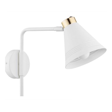 Argon 8006 - Candeeiro de parede AVALONE 1xE27/15W/230V 34 cm branco/dourado