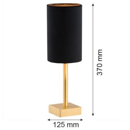 Argon 8031 - Candeeiro de mesa ABRUZZO 1xE14/7W/230V latão/preto