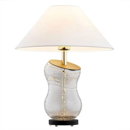 Argon 8036 - Candeeiro de mesa VENETO 1xE27/15W/230V branco/latão/preto