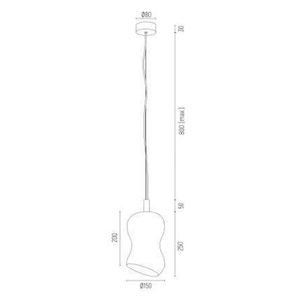 Argon 8038 - Candelabro suspenso SALERNO 1xE27/15W/230V dourado