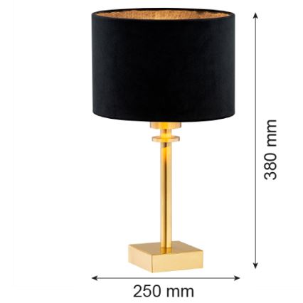 Argon 8049 - Candeeiro de mesa ABBANO 1xE27/15W/230V latão/preto