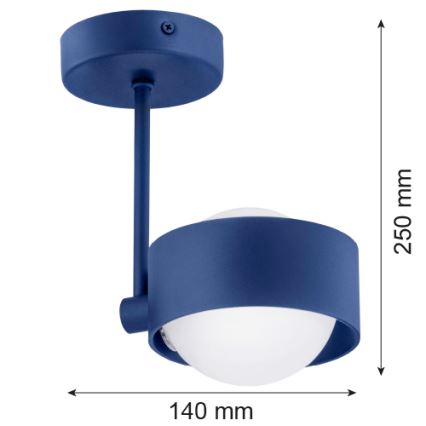 Argon 8062 - Candelabro suspenso MASSIMO PLUS 1xG9/6W/230V azul