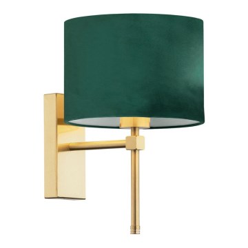 Argon 8107 - Candeeiro de parede ABBANO 1xE27/15W/230V latão/verde