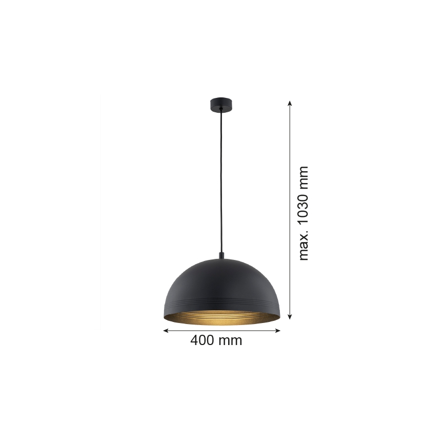 Argon 8242 - Candelabro suspenso BONITA 1xE27/15W/230V preto