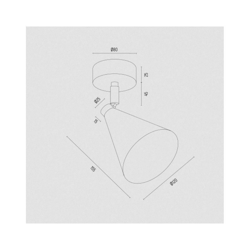 Argon 8255 - Foco LUCINDA 1xE14/7W/230V dourada