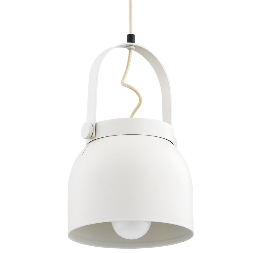 Argon 8280 - Candelabro suspenso LOGAN 1xE27/15W/230V diâmetro 20 cm branco