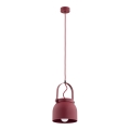 Argon 8282 - Candelabro suspenso LOGAN 1xE27/15W/230V diâmetro 20 cm vermelho