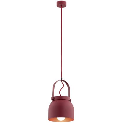 Argon 8282 - Candelabro suspenso LOGAN 1xE27/15W/230V diâmetro 20 cm vermelho