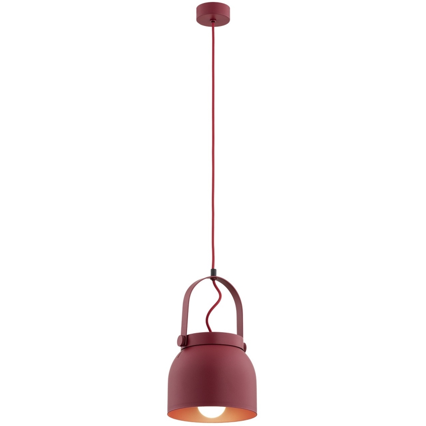 Argon 8282 - Candelabro suspenso LOGAN 1xE27/15W/230V diâmetro 20 cm vermelho