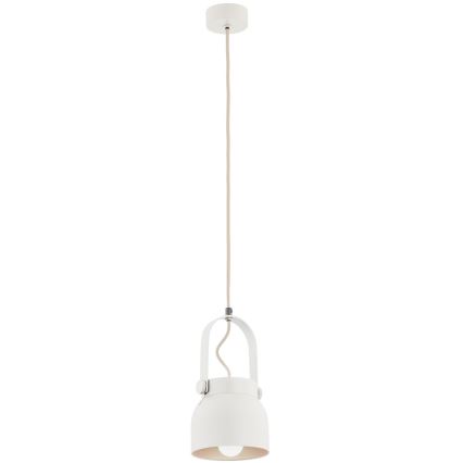Argon 8290 - Candelabro suspenso LOGAN 1xE27/15W/230V diâmetro 14 cm branco