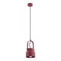 Argon 8292 - Candelabro suspenso LOGAN 1xE27/15W/230V diâmetro 14 cm vermelho