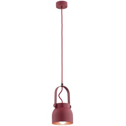 Argon 8292 - Candelabro suspenso LOGAN 1xE27/15W/230V diâmetro 14 cm vermelho