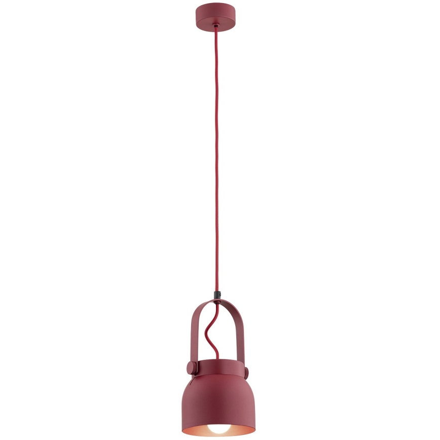 Argon 8292 - Candelabro suspenso LOGAN 1xE27/15W/230V diâmetro 14 cm vermelho
