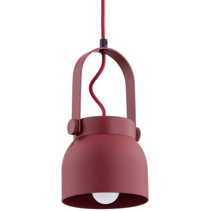Argon 8292 - Candelabro suspenso LOGAN 1xE27/15W/230V diâmetro 14 cm vermelho