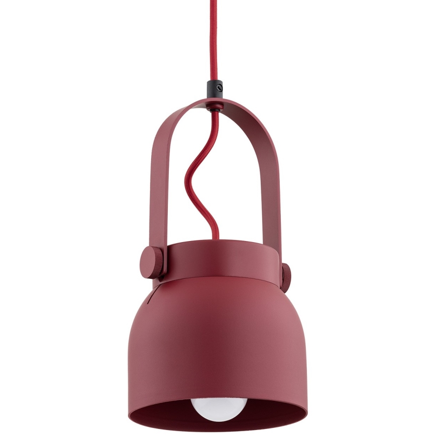 Argon 8292 - Candelabro suspenso LOGAN 1xE27/15W/230V diâmetro 14 cm vermelho