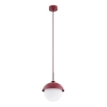 Argon 8296 - Candelabro suspenso CAPPELLO 1xE27/15W/230V vermelho