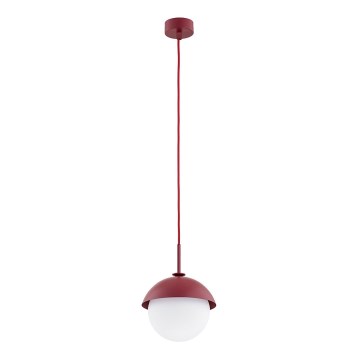 Argon 8296 - Candelabro suspenso CAPPELLO 1xE27/15W/230V vermelho