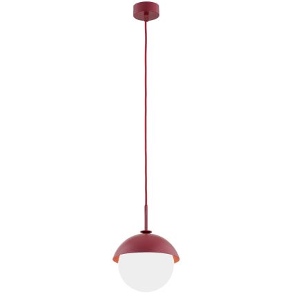 Argon 8296 - Candelabro suspenso CAPPELLO 1xE27/15W/230V vermelho