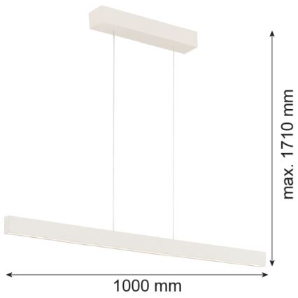 Argon 8302 - Lustre LED suspenso BALANS LED/35W/230V 3000K creme