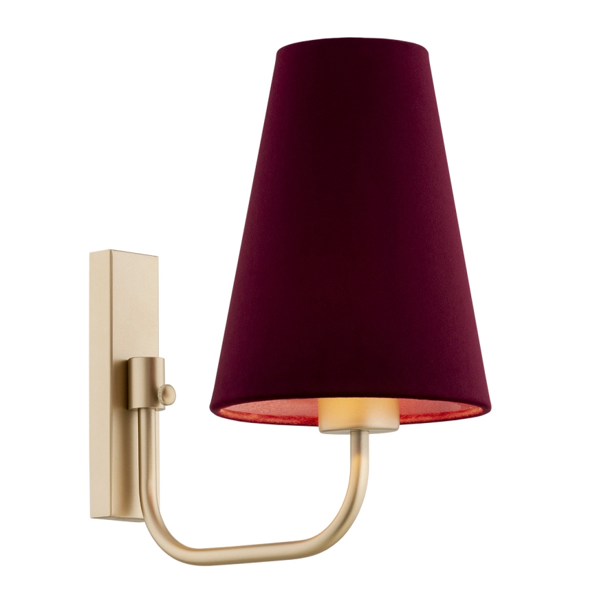 Argon 8313 - Candeeiro de parede SAFIANO 1xE27/15W/230V borgonha