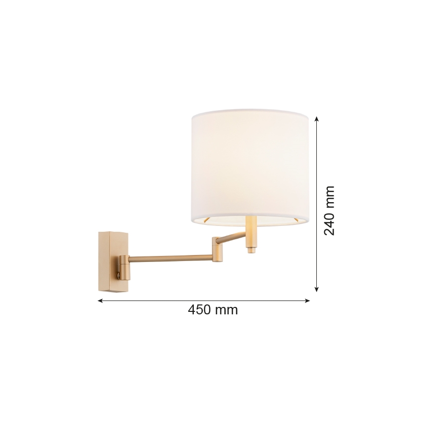 Argon 8314 - Candeeiro de parede DOLCE 1xE27/15W/230V