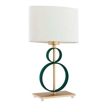 Argon 8317 - Lâmpada de mesa PERSEO 1xE27/15W/230V 42 cm creme/verde