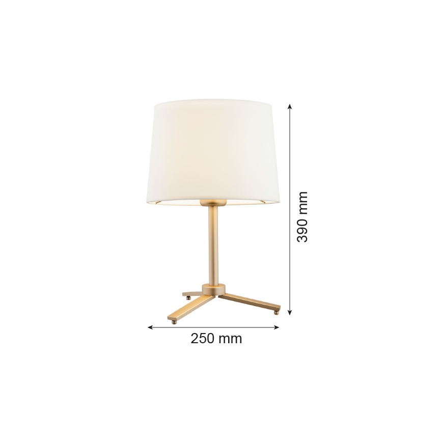 Argon 8318 - Candeeiro de mesa CAVALINO 1xE27/15W/230V 39 cm creme/dourada