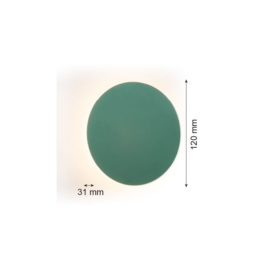 Argon 8323 - Iluminação de parede LED OREGON PLUS LED/3W/230V 3000K 12 cm verde