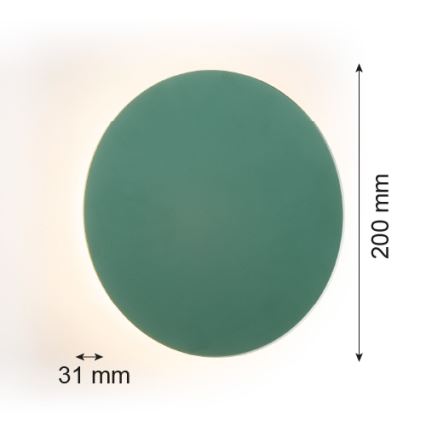 Argon 8324 - Iluminação de parede LED OREGON PLUS LED/4,5W/230V 3000K 20 cm verde