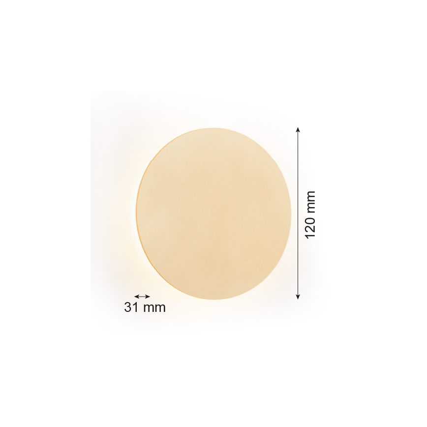 Argon 8350 - Iluminação de parede LED OREGON PLUS LED/3W/230V 3000K 12 cm dourada