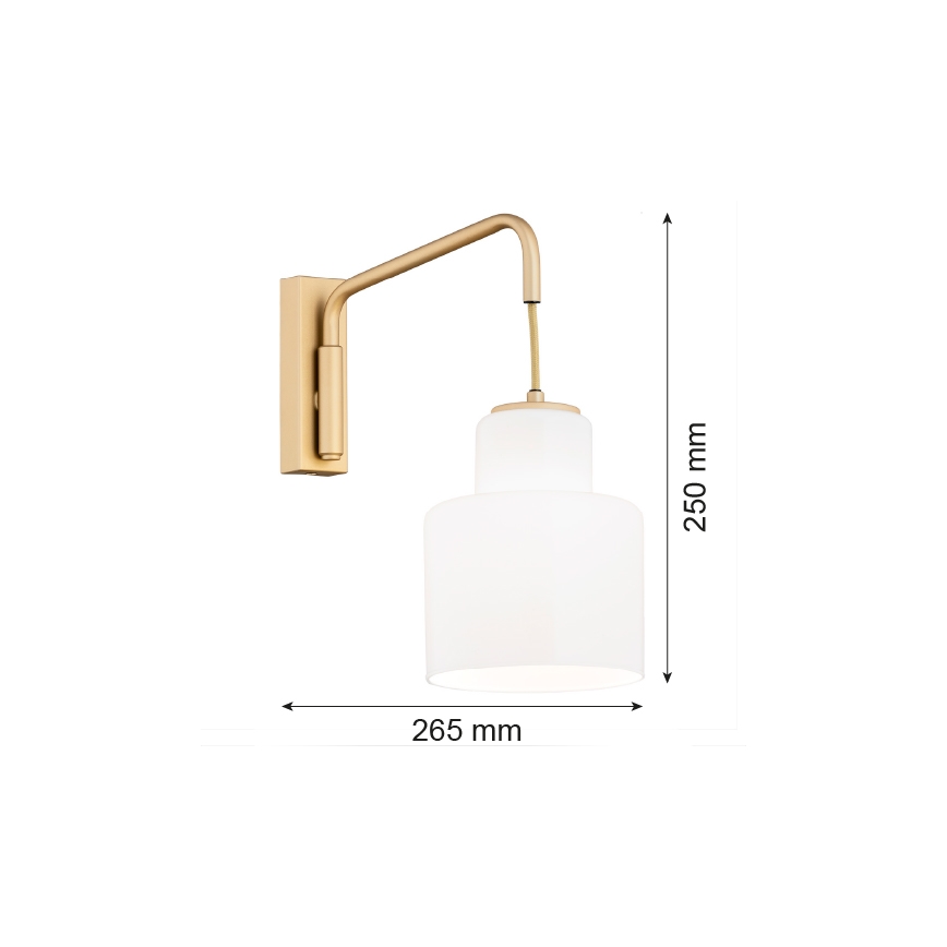 Argon 8371 - Iluminação de parede DIUNA 1xE27/15W/230V dourada