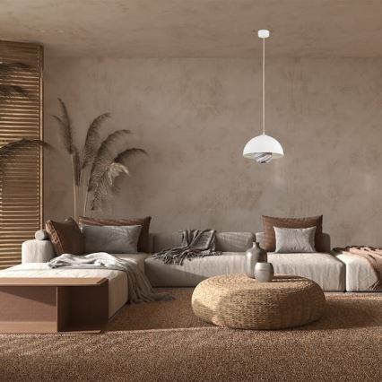 Argon 8443 - Candelabro suspenso PIAVA 1xE14/7W/230V alabastro branco