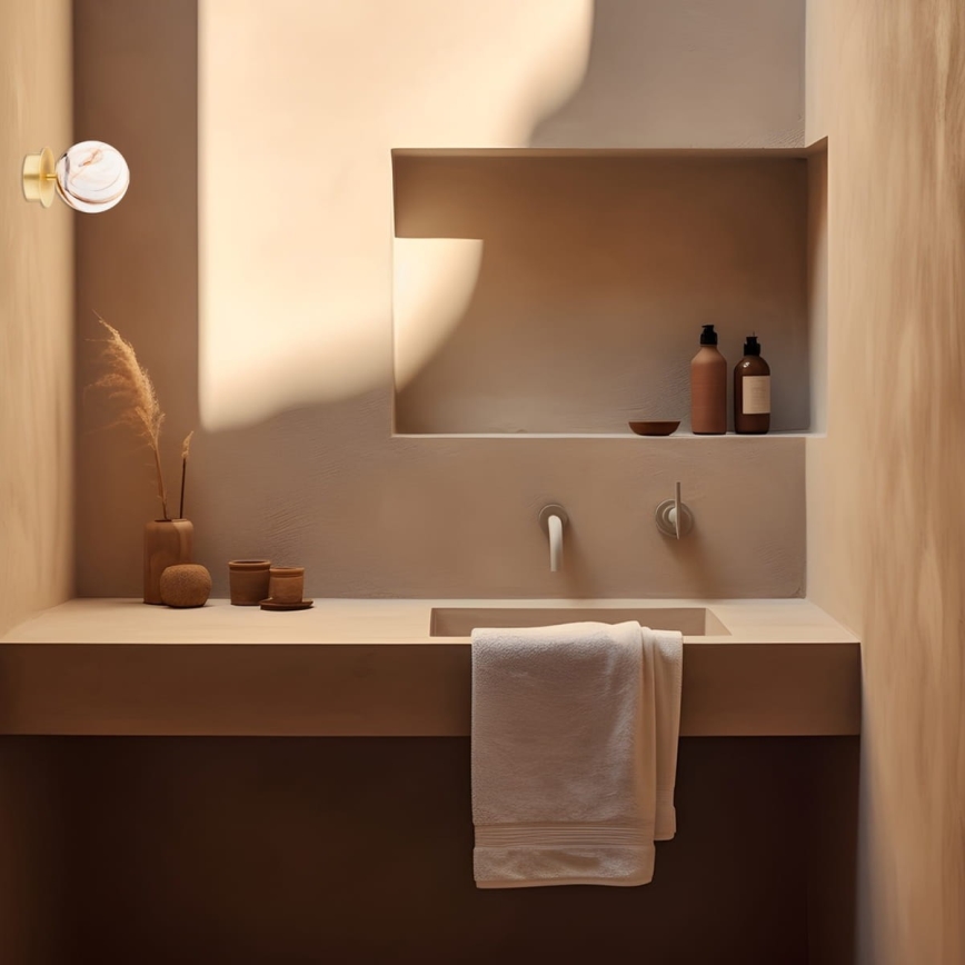 Argon 8453 - Iluminação de parede FABIO 1xE14/7W/230V alabastro dourada