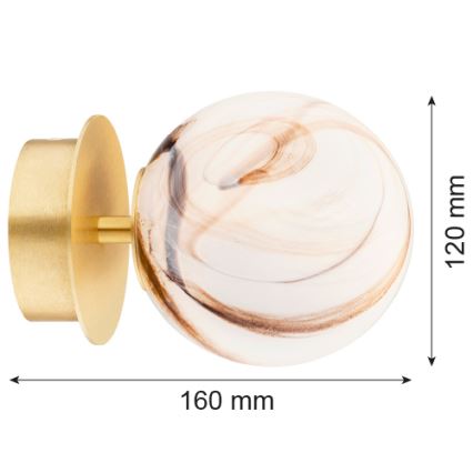 Argon 8453 - Iluminação de parede FABIO 1xE14/7W/230V alabastro dourada