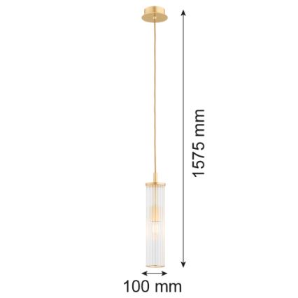 Argon 8489 - Candeeiro suspenso HAMPTON 1xE14/7W/230V dourado